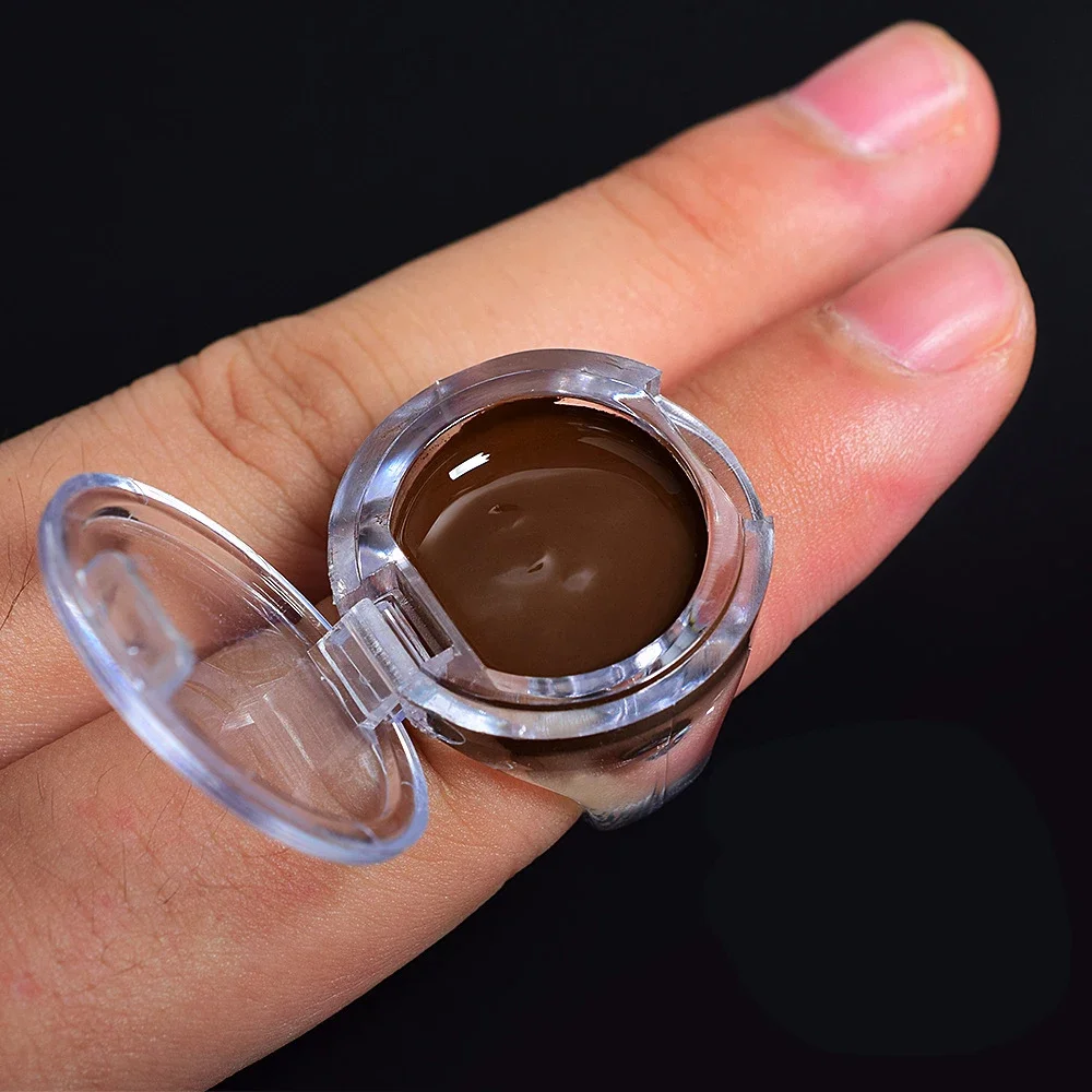 1PCS Tattoo Pigment Ink Ring Cups Eyelash Extend Glue Holder Container with Lid Cover Cap Permanent Makeup Microblading Tool