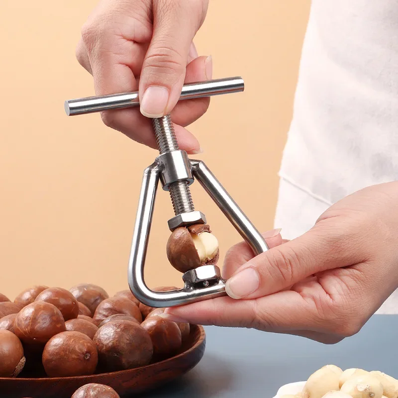 New Metal Manual Nut Opener Cracker Machine Walnut Kitchen Tool Steel Sheller Nut Macadamia Accessories