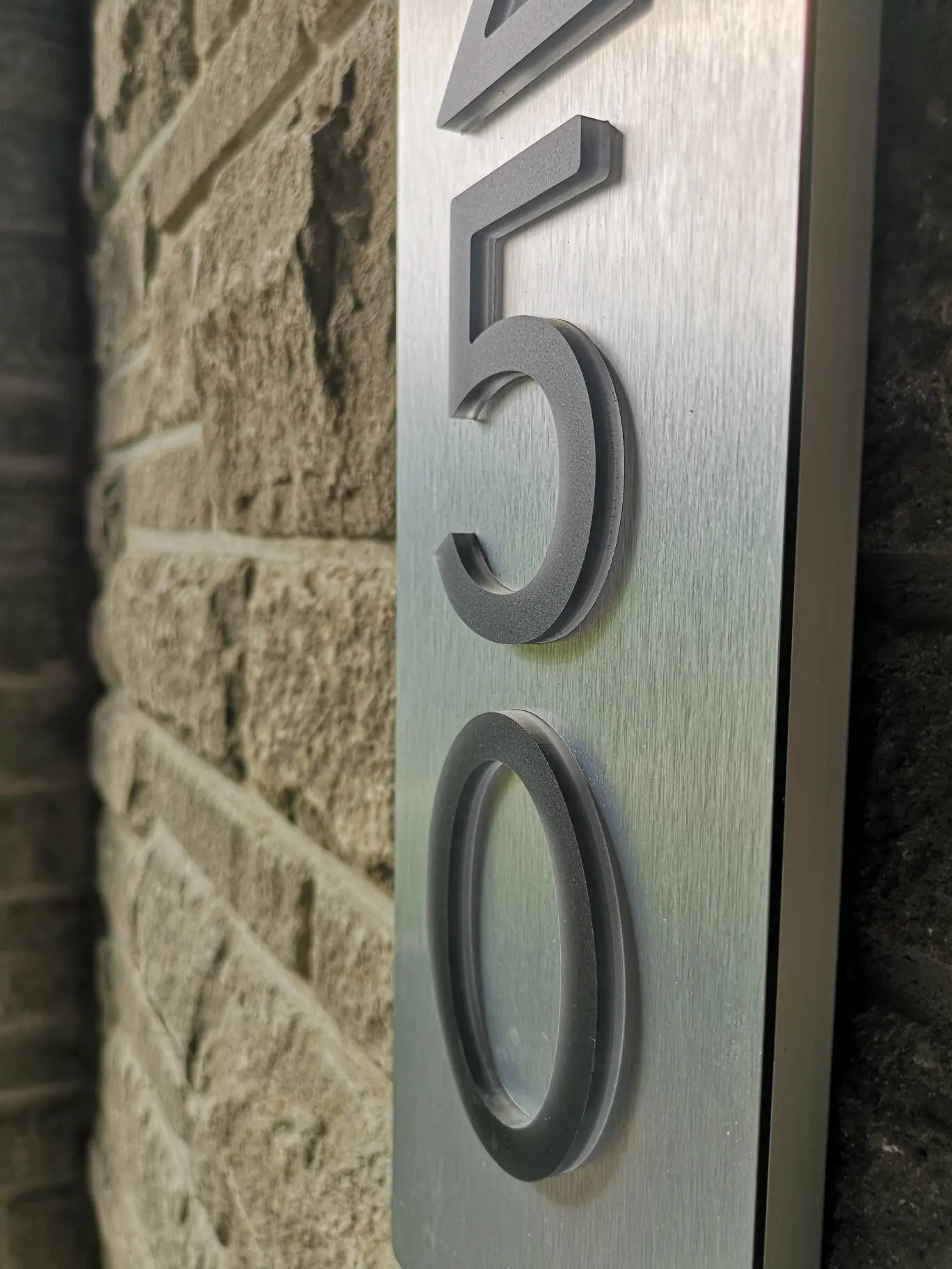 Metal brushed panel material LED home house number luminous sign outdoor decoration luminous lighting street address plate