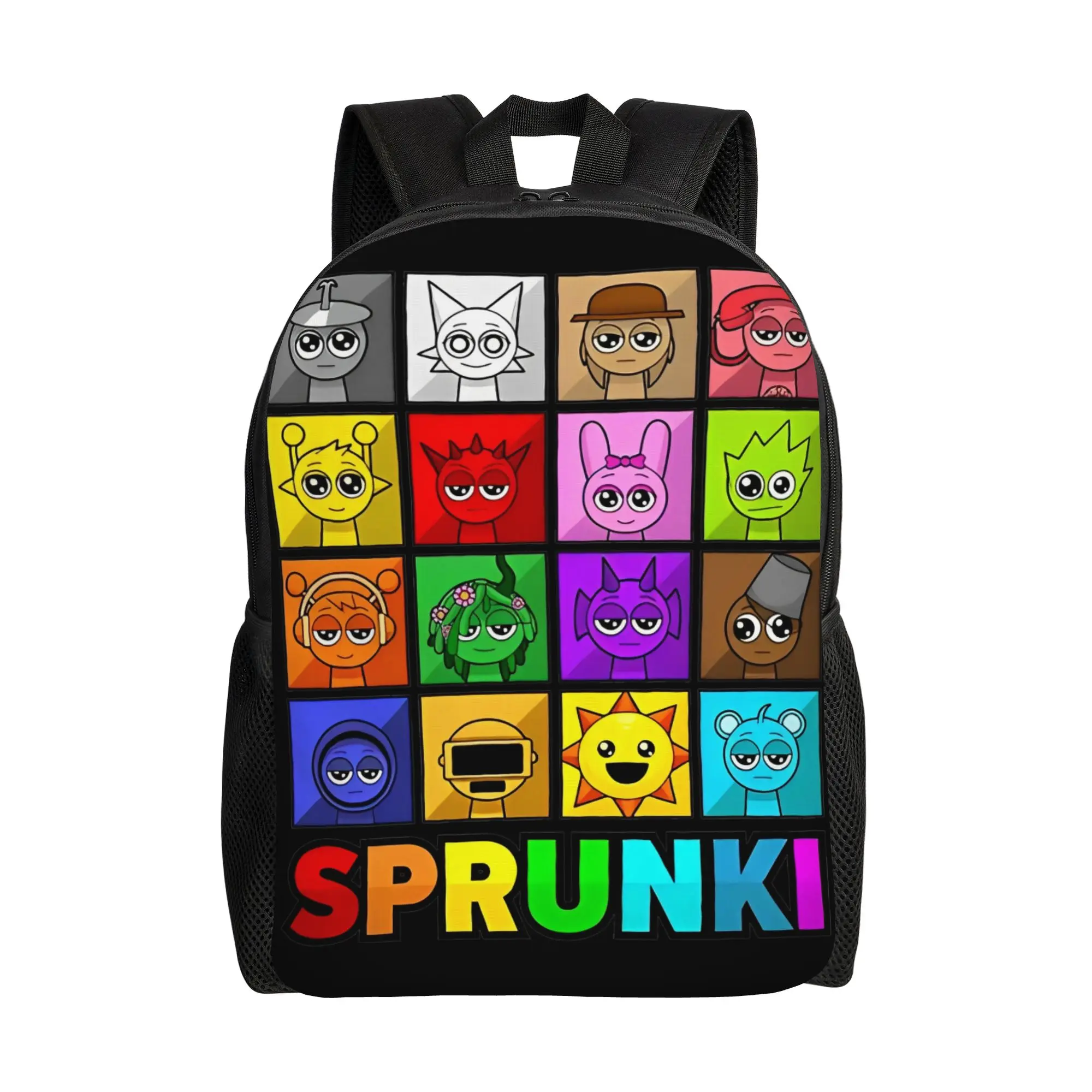 

Рюкзак Sprunki Characters Game: повседневный, для активного отдыха, для старшей школы, для работы, городской рюкзак для мужчин и женщин, сумка для ноутбука через плечо