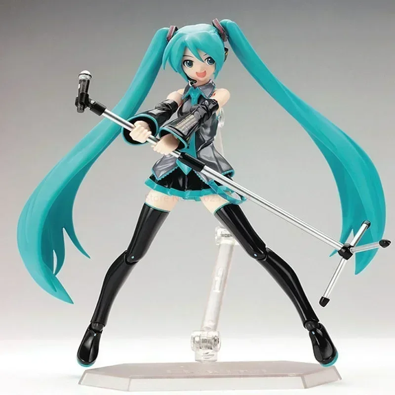 15cm Hatsune Miku Anime Figure Figma 014 Standing Posture Manga Statue Pvc Action Figure Collectible Model Doll Toys Gifts