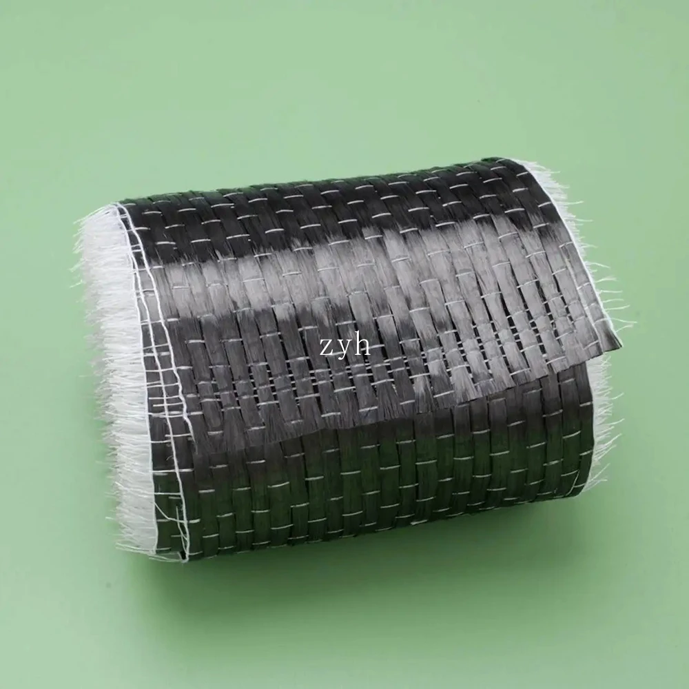 10 Meters Carbon Fiber Unidirectional Cloth Fabric Tap 4'/10cm Wide High-Strength Repair Material Tensile Strength of 3400Mpa