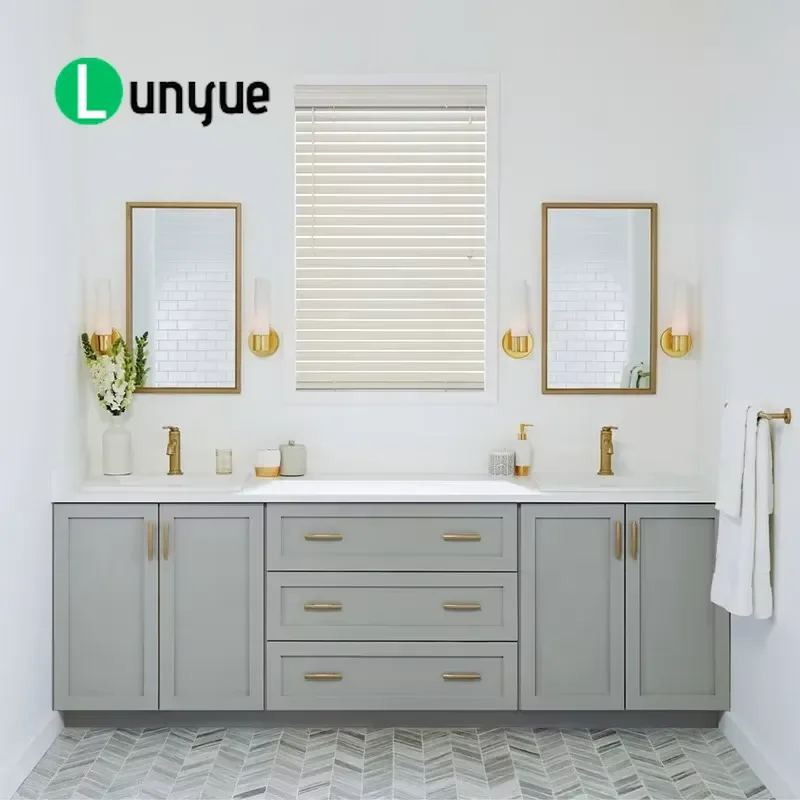 Modern Lacquer Bathroom Vanity with Ceramic Basin Wall Mounted Lighted Drawer Irregular Shape 72 Inch Floating Sink Cabinet