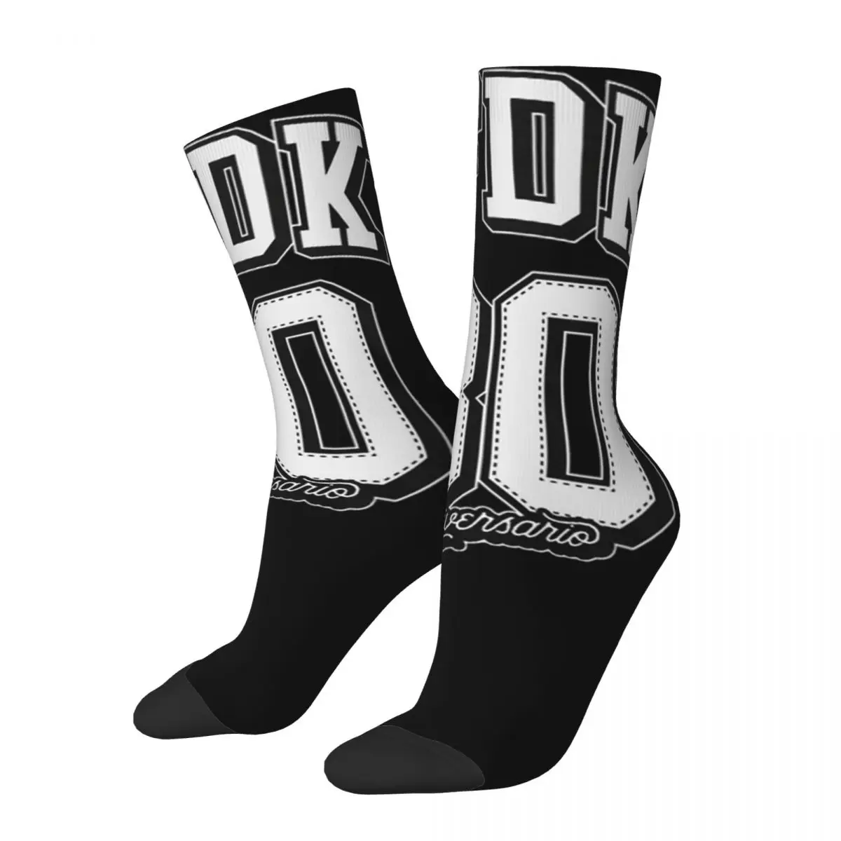 

Retro SFDK 30th Anniversary Theme Print Crew Socks Merch All Seasons Rapper Band Super Soft Long Socks Sweat Absorbing