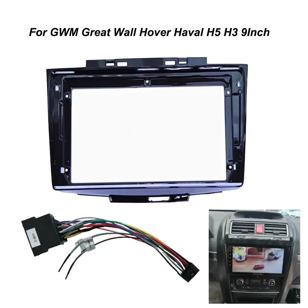 

9-дюймовый автомобильный каркасный адаптер, приборная панель Canbus Box, декодер Android, комплект панели для крепления приборной панели для GWM Great Wall Hover Haval H5 H3