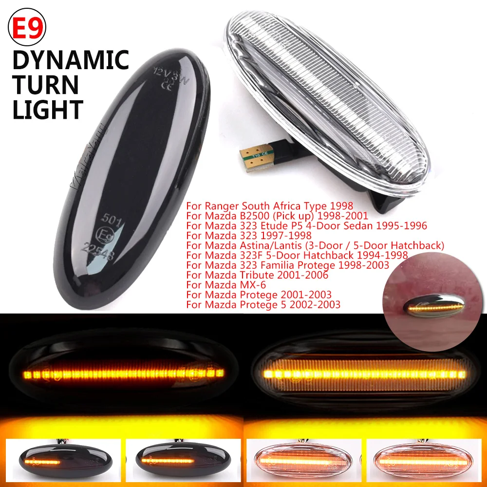 1 Pair Side Fender Marker Lamp Repeater Turn Signal Light For MAZDA 323 626 MPV Premacy Protege MX-6 Tribute For Ranger South