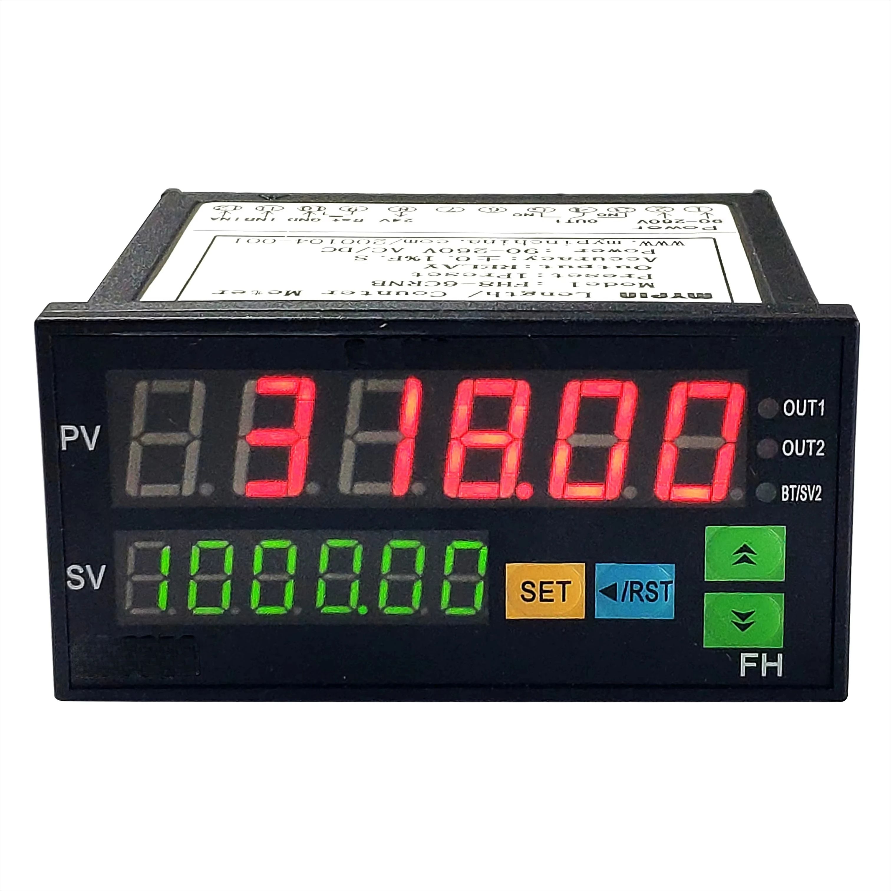 6 LED Digital Display Counter Length Meter  Industrial Control 220V AC 18-Month Warranty