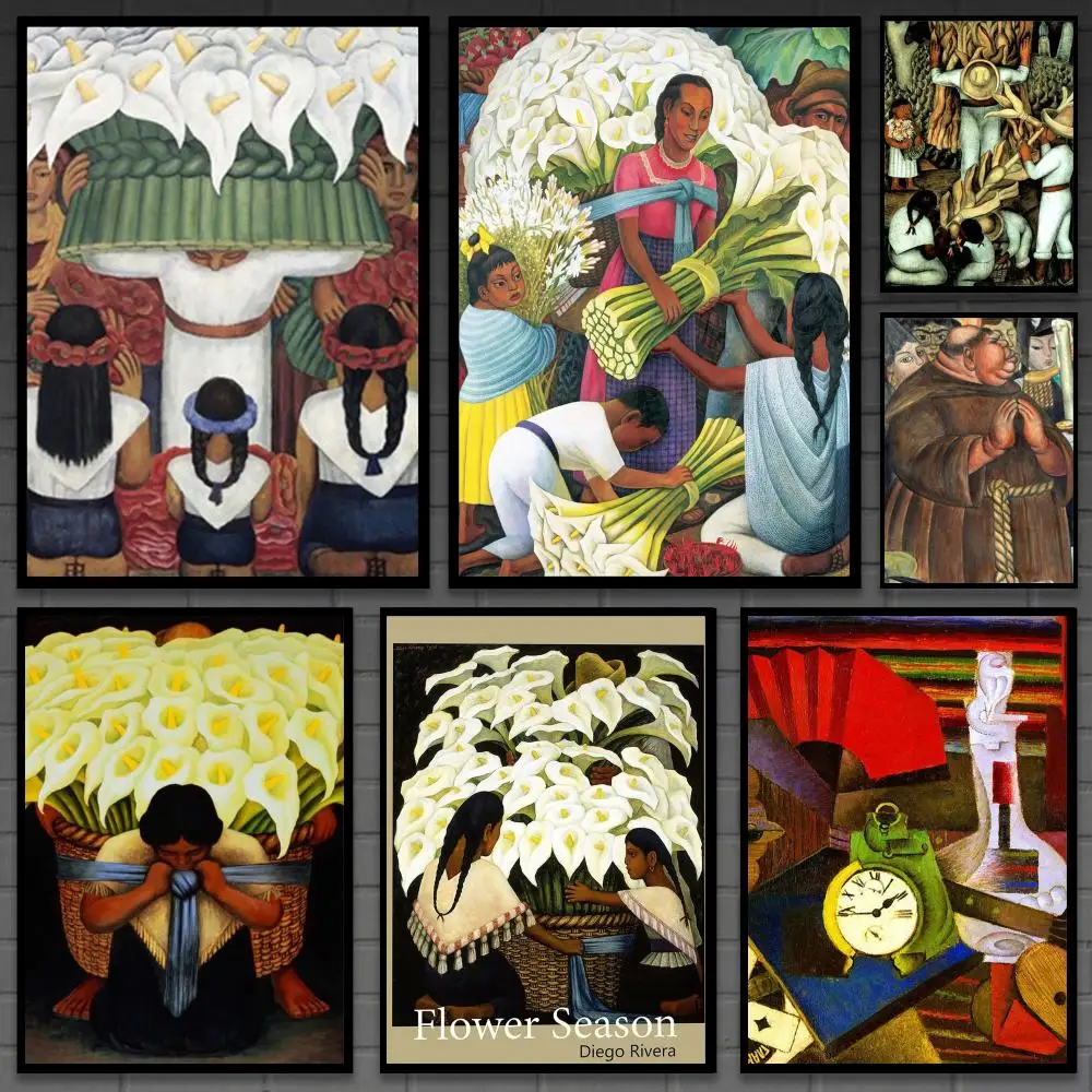 d-Diego Rivera Art cool Poster Versatile HD Waterproof Wall Art Self-Adhesive Decor for Any Space Ideal Gift