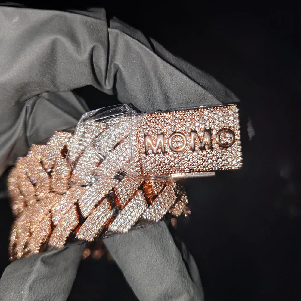 HHIOK Hip Hop Custom Name Clasp Lock Chain 15/18/22/25/29MM Cuban Link Necklace for Men