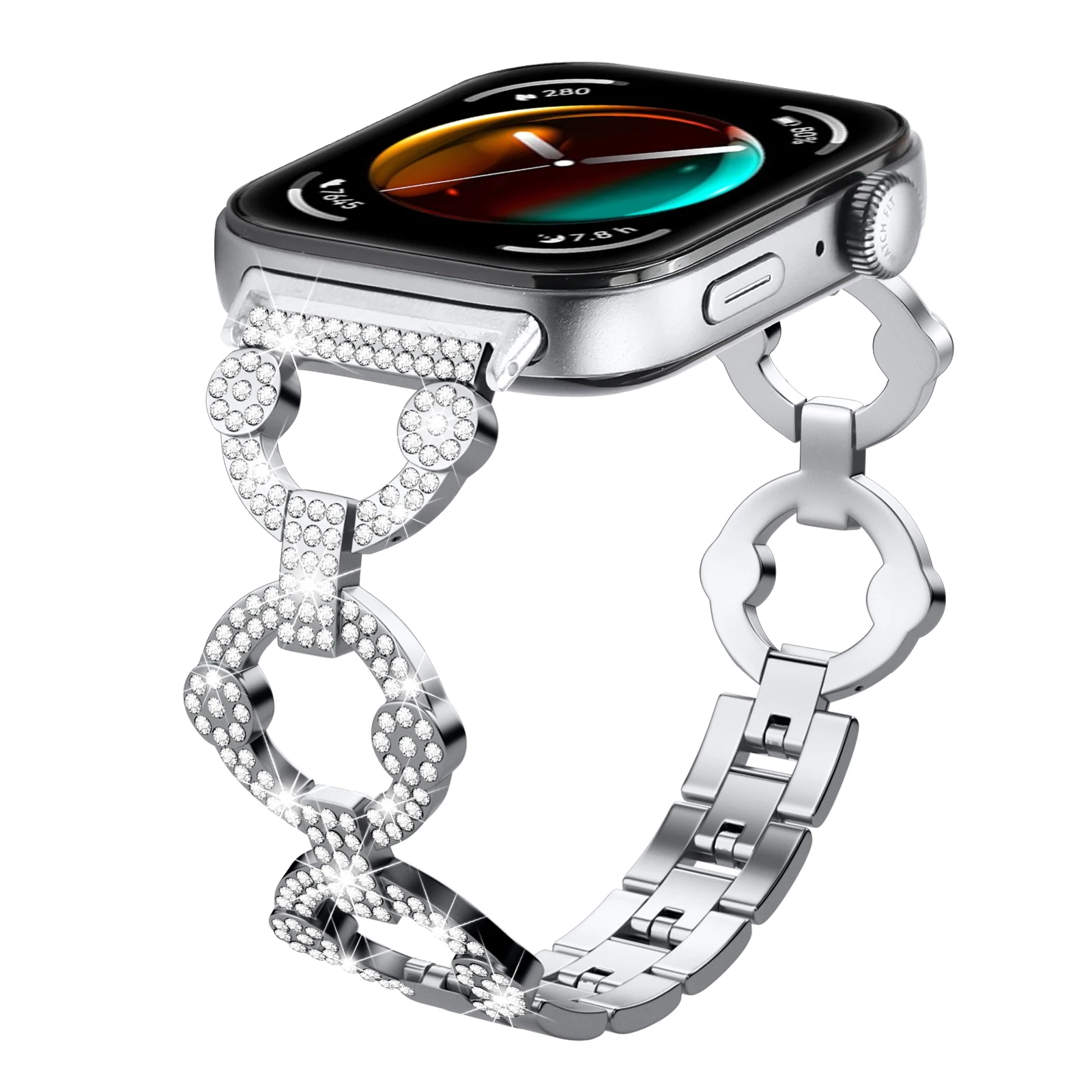 สายสแตนเลสสําหรับนาฬิกา Huawei Fit 3 สายวงกลมผู้หญิงผู้ชายเพชรสร้อยข้อมือโลหะสําหรับ Huawei Fit 3 สมาร์ทวอท์ช