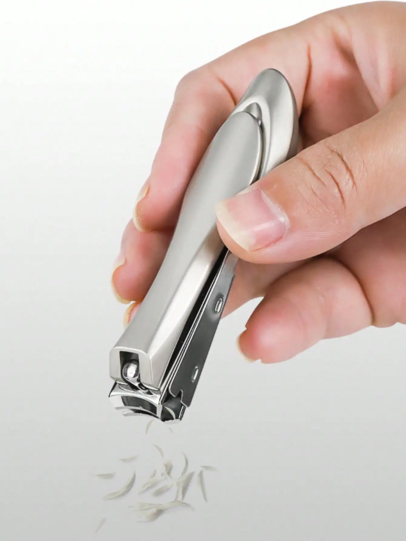 Stainless Steel Splash-Proof Nail Clippers Bionic Design Nail Trimmer Foot Scissors Personal Grooming Tool Single Piece