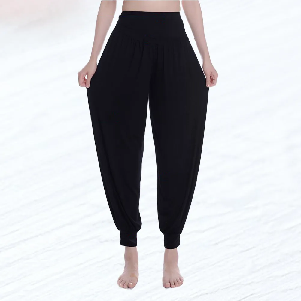 Women Yoga Pants Loose Comfortable Breathable Anti-Pilling Premium Fabric for Yoga Fitness Exercise Everyday Wear Black Size 2Xl