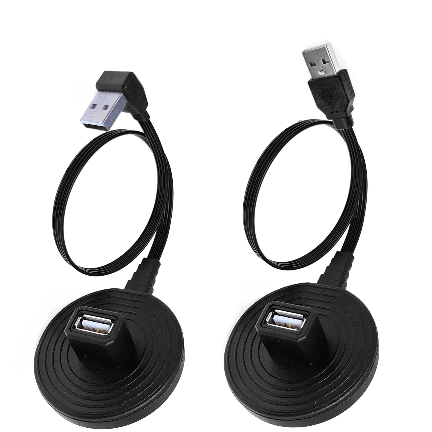 1m desktop usb 2.0 tipo a plug para soquete cabo de carregamento de dados de extensão com base de suporte blindado 20cm 30cm 50cm
