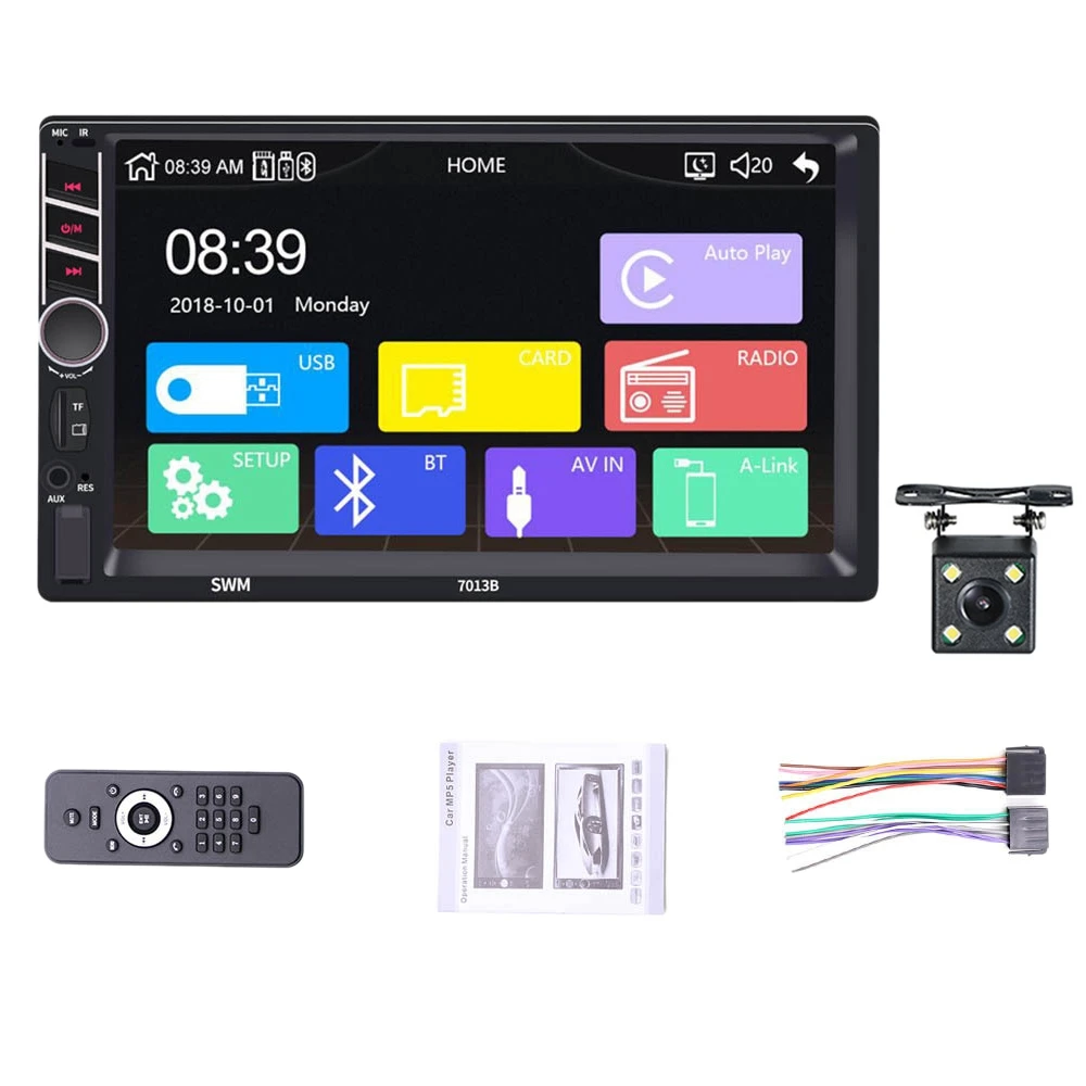 2 Din Carplay Android Auto Car Radio Universal 7 Inch for-Nissan Kia Toyota MP5 Player Touch Screen Without