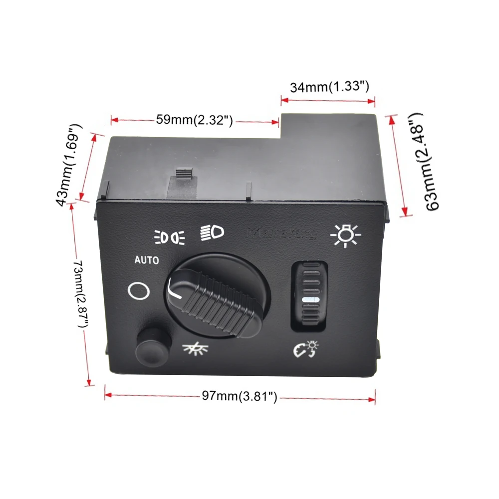 Neue Scheinwerfer Nebel Lampe Control Licht Taste Schalter Für Cadillac Escalade EXT ESV Chevy Avalanche Silverado GMC Sierra 15143597 – Detail 12