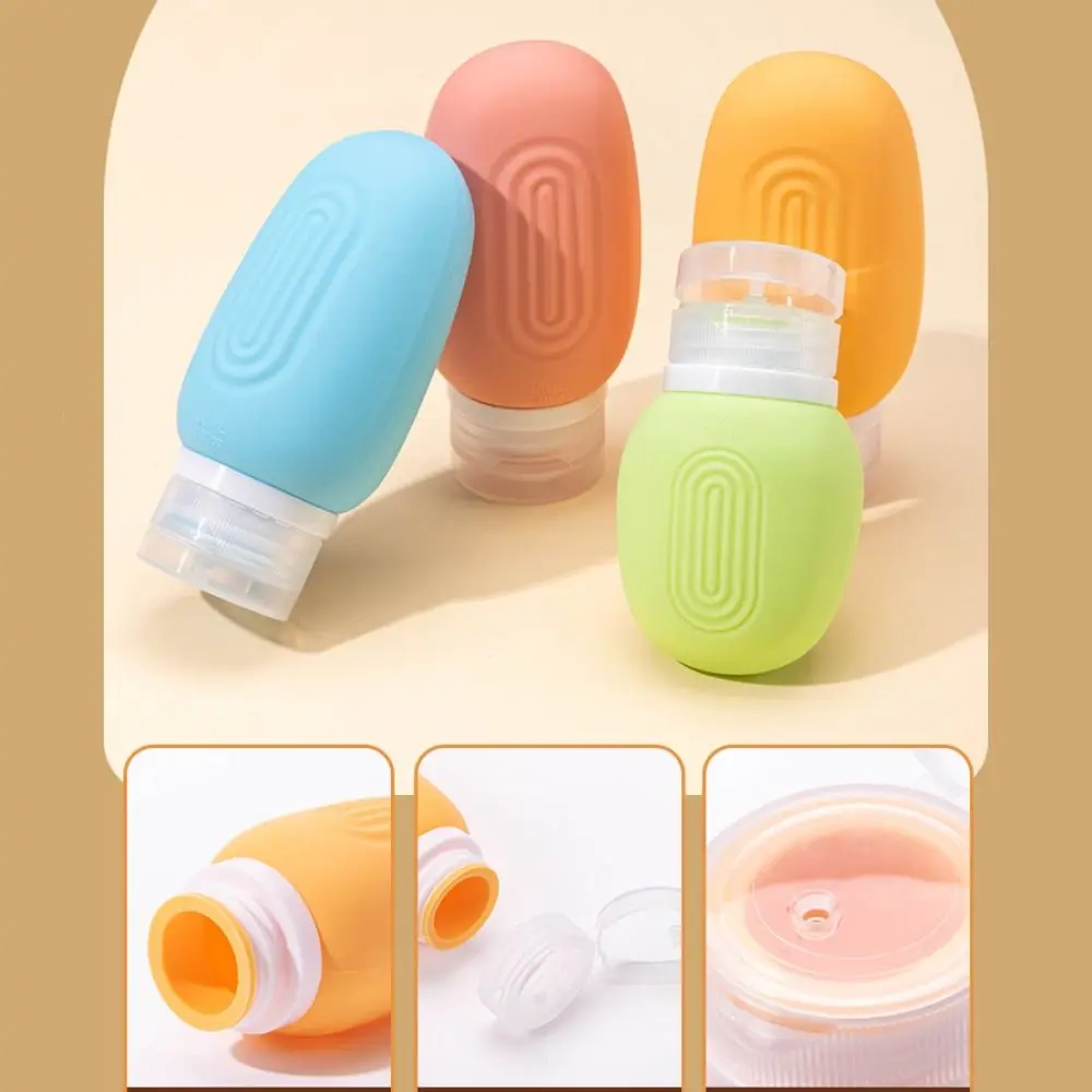Nouveau 60/90ml bouteille vide rechargeable Silicone salle de bain presser Tube bouteille Lotion shampooing conteneur voyage Lotion shampooing bouteille