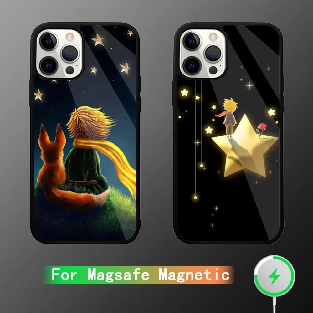 The Little Prince Fox Cartoon Phone Case For iPhone 15,14,13,12,11,Plus,Pro,Max Mini Magsafe Magnetic Wireless Charging