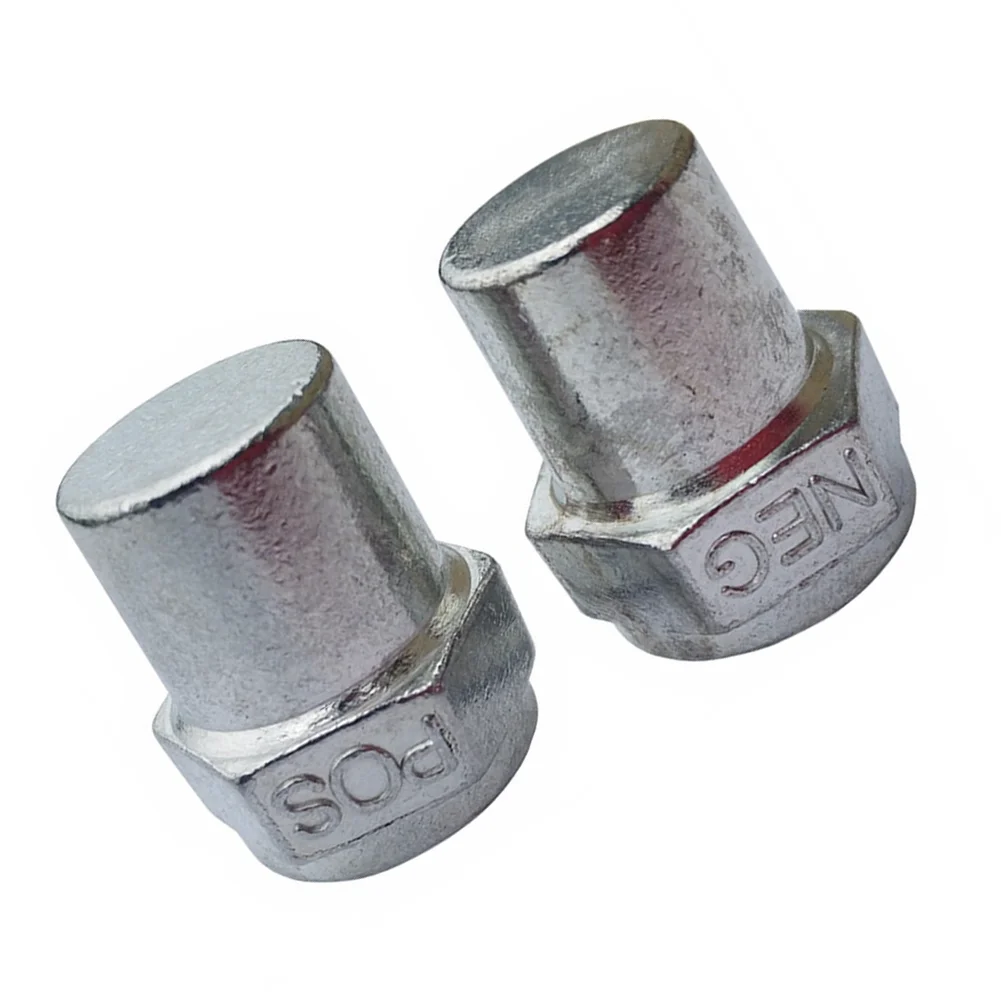 3/8inch Female Thread Battery Post Terminal Adapters 1 Pair for Car Boat Van Marine Top Side Post Zinc Alloy Silver
