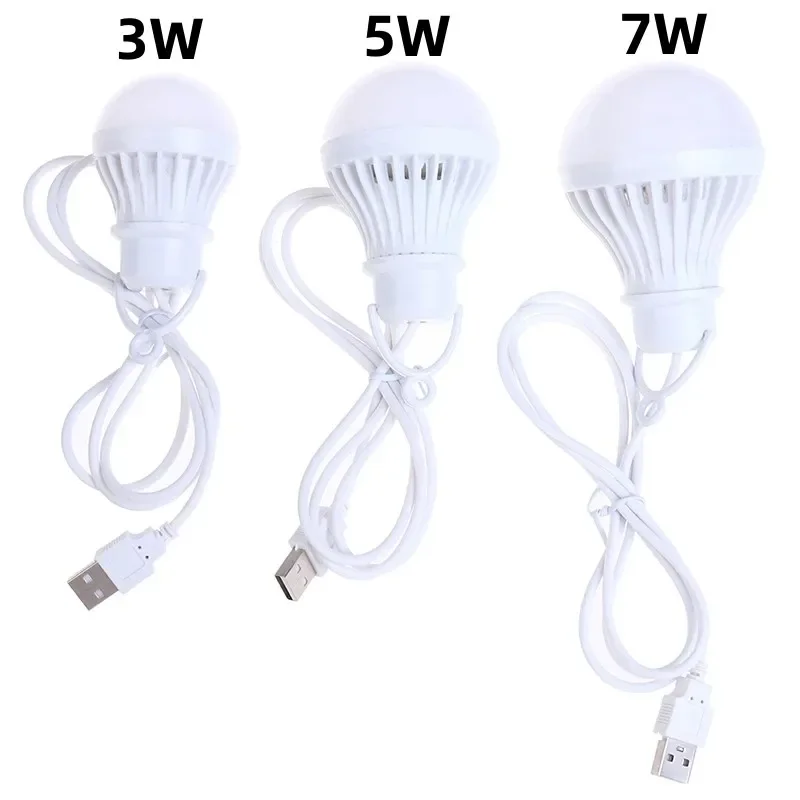 Led Camp Light Usb Emergency Bulb DC5V 3 Color Dimmable Hanging Tent Lamp for Work BBQ Fishing Repair Out USB Lamp For Powerbank