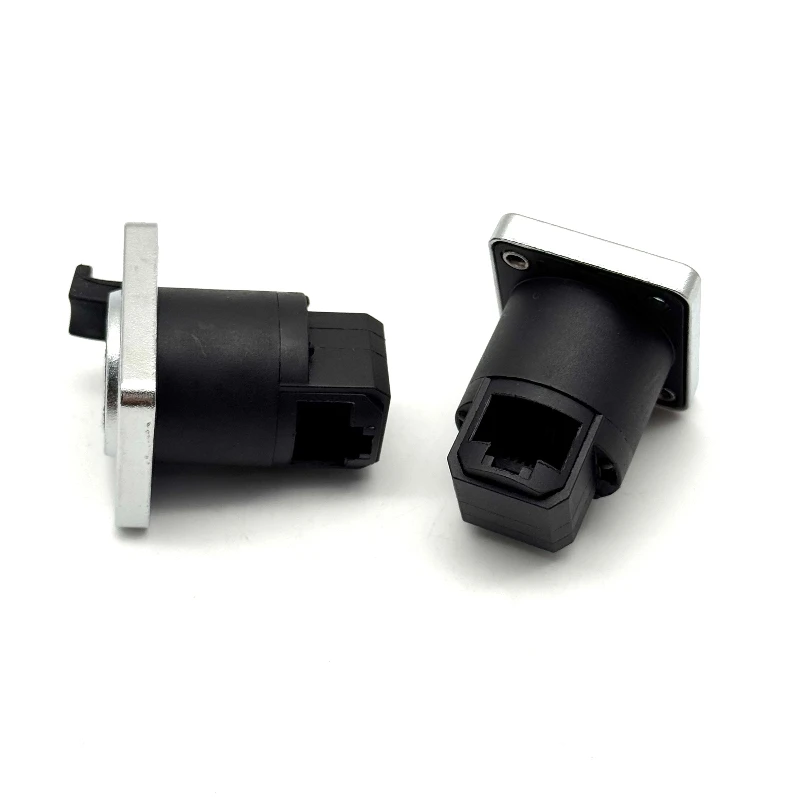 1pcs RJ45 Waterproof connector plug,D type panel mount socket  ip65 Ethernet connectors
