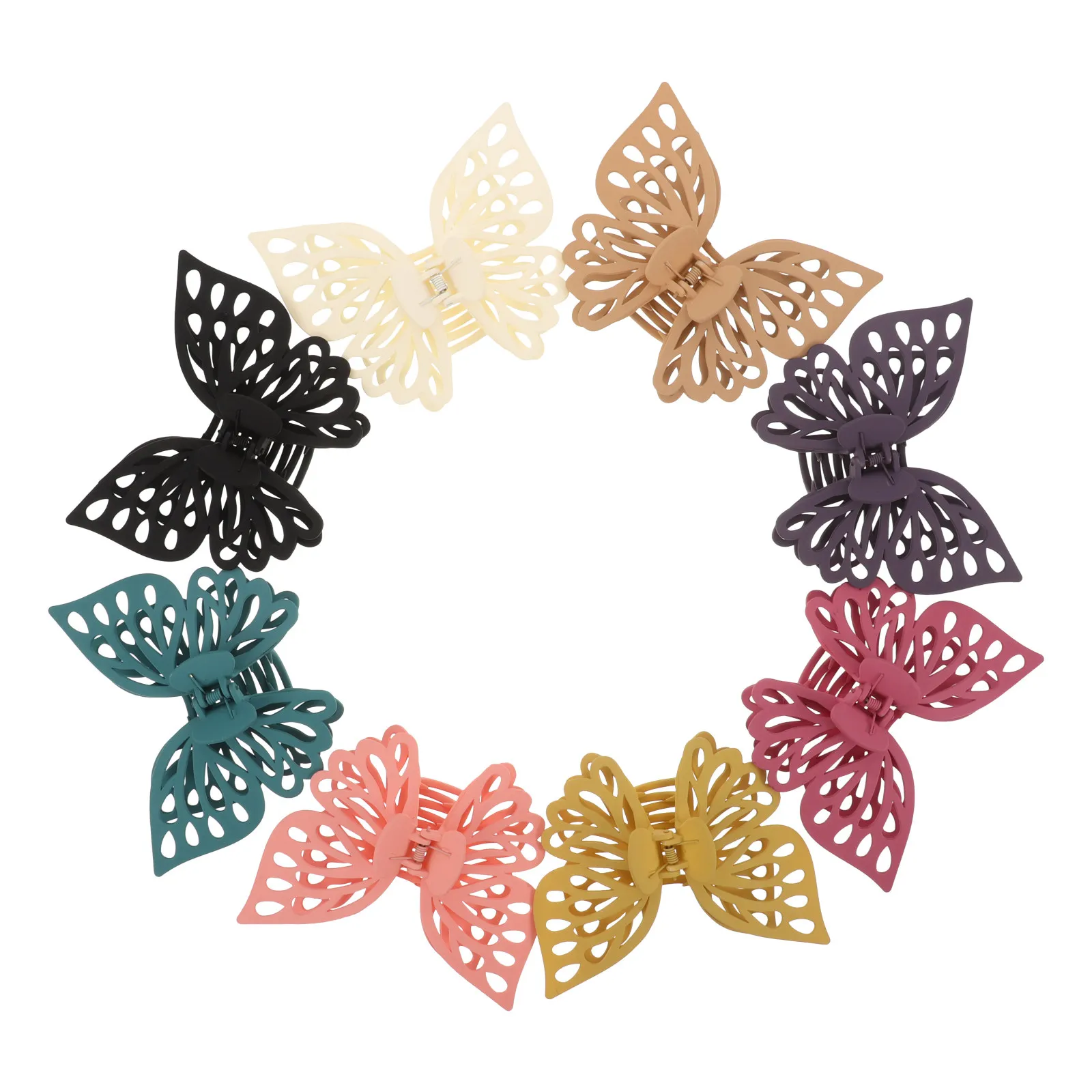 

8Pcs Hair Clips Pack for Women Butterflies Inspired Large Jaw Clips No Slip Hair Accessories for Girls Daily Styling