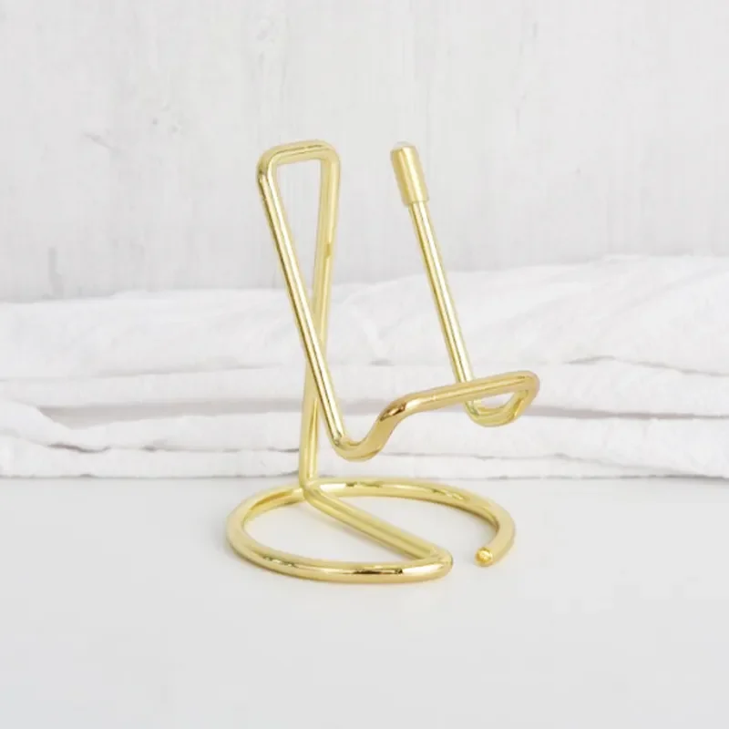 Ins الحديد الفن الخطي المعادن حامل هاتف المحمول ، بسيط عرض القراءة سطح المكتب ، حامل بطاقة الأعمال ، مكتب الملحقات