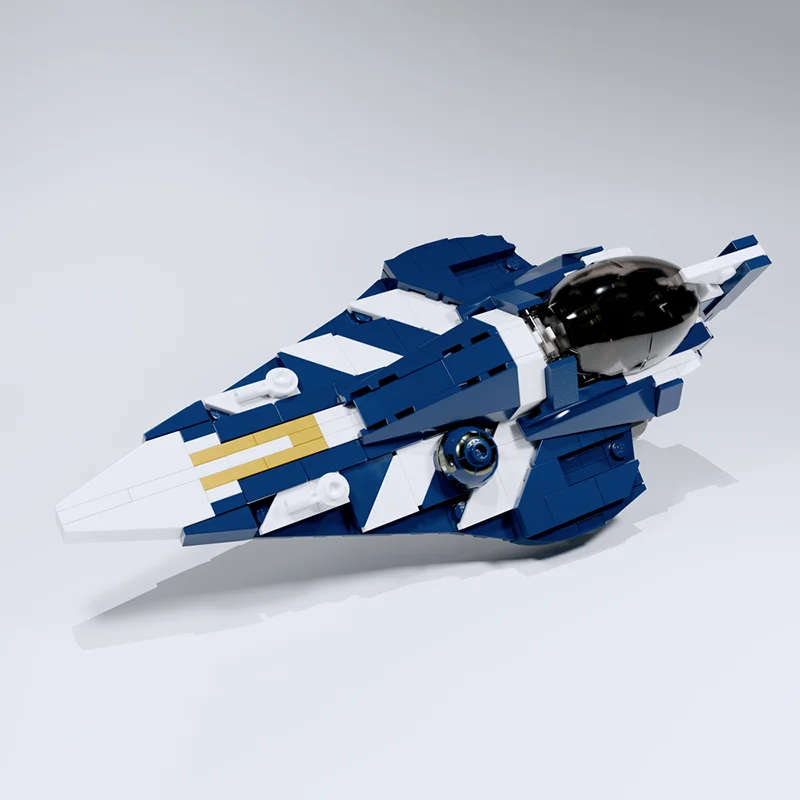 252 stücke MOC Plo Koon S Delta 7 Starfighter Minifig Star Battle Modell Spielzeug Gebäude Weihnachten Geschenk Blöcke Architektur Bildung