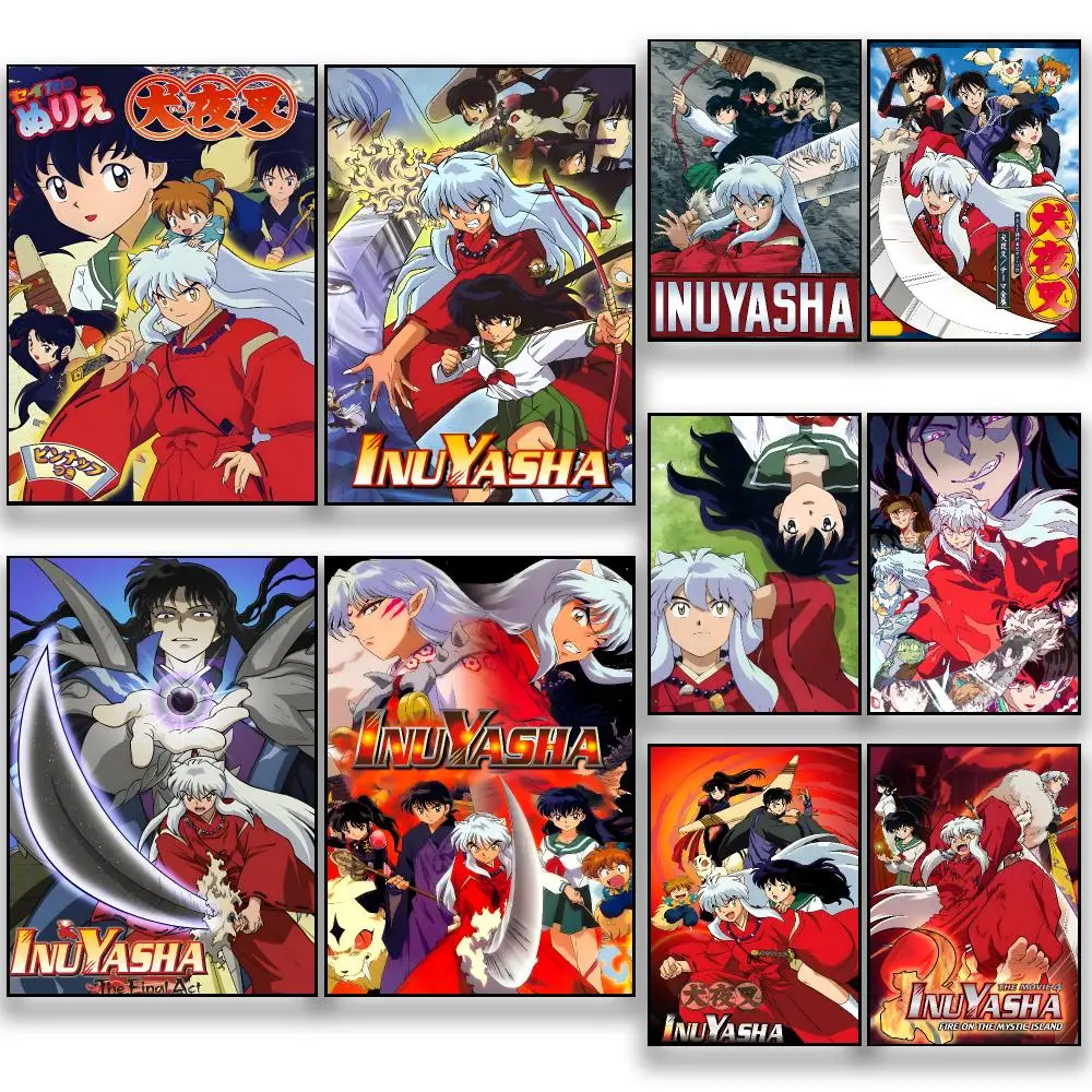 Anime Fantasy I-Inuyasha Poster HD Removable Wall Art Gift Bedroom Lounge Dorm Office Gaming Cafe Bars