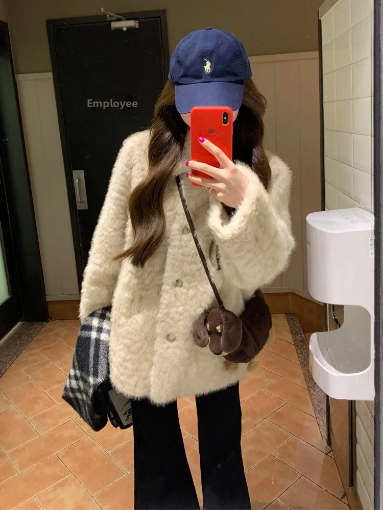 

Новый экологически чистый теплый женский джет из искусственного меха норки Emed из кожи и меха, интегрированный зимний повседневный костюм