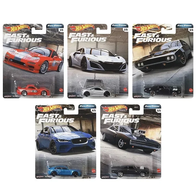 Hot Wheels Fast and Furious MAZADA RX-7/DODGE CHARGER R/T /Jaguar /Plymouth /Acura 1/64 Collection Diecast Vehicle GRM15