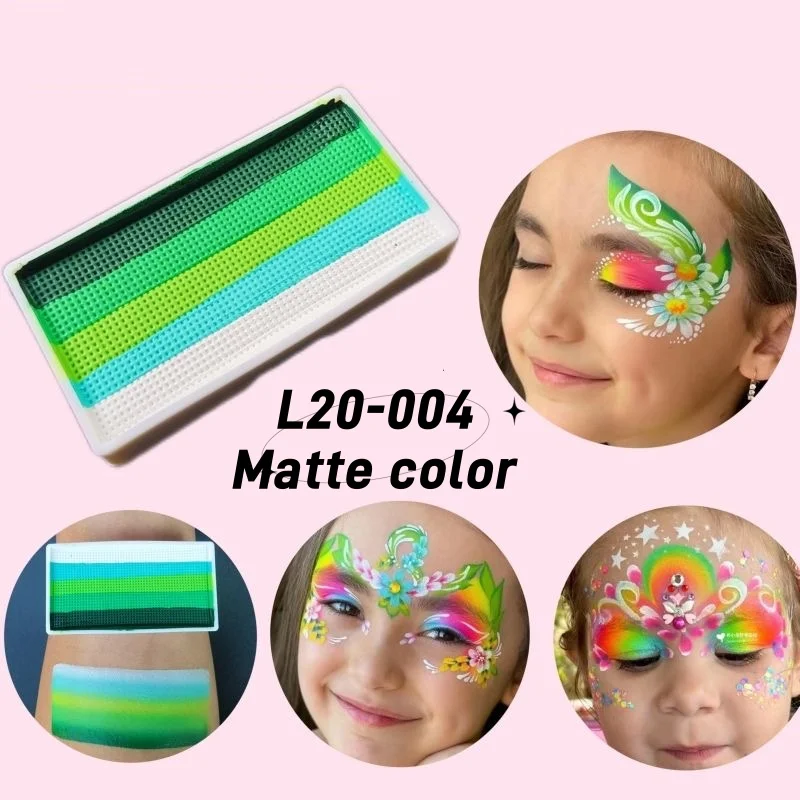 20 g Regenbogen-Split-Kuchen auf Wasserbasis, Gesichtskörperkunst, Neon-UV-Metallic-Gesichtsbemalung für Halloween, Weihnachten, DIY-Make-up für Kinder – Detail 3