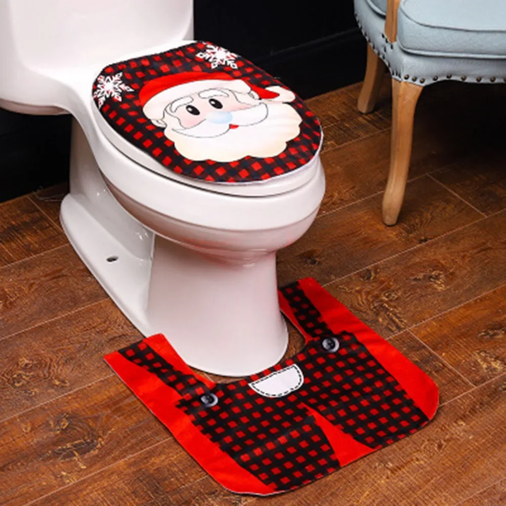 Juego de decoración de alfombras con Pedestal para el hogar, tapa de alfombra con Pedestal, 2 uds., cómodo, Navidad, 2 uds.