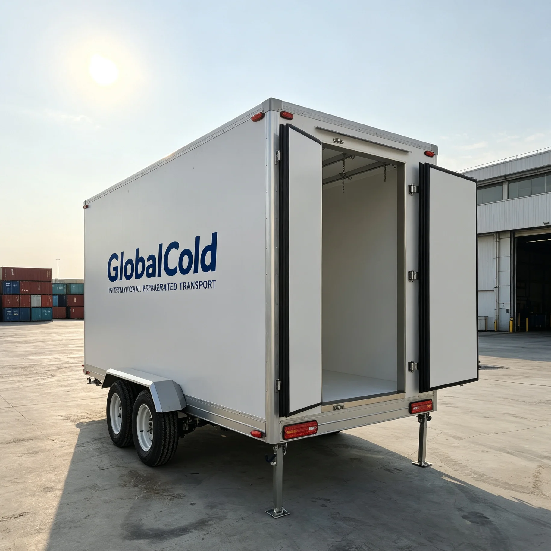 Refrigerated Trailer Freezer Trailer -18°C Reefer Trailer for Food Transport