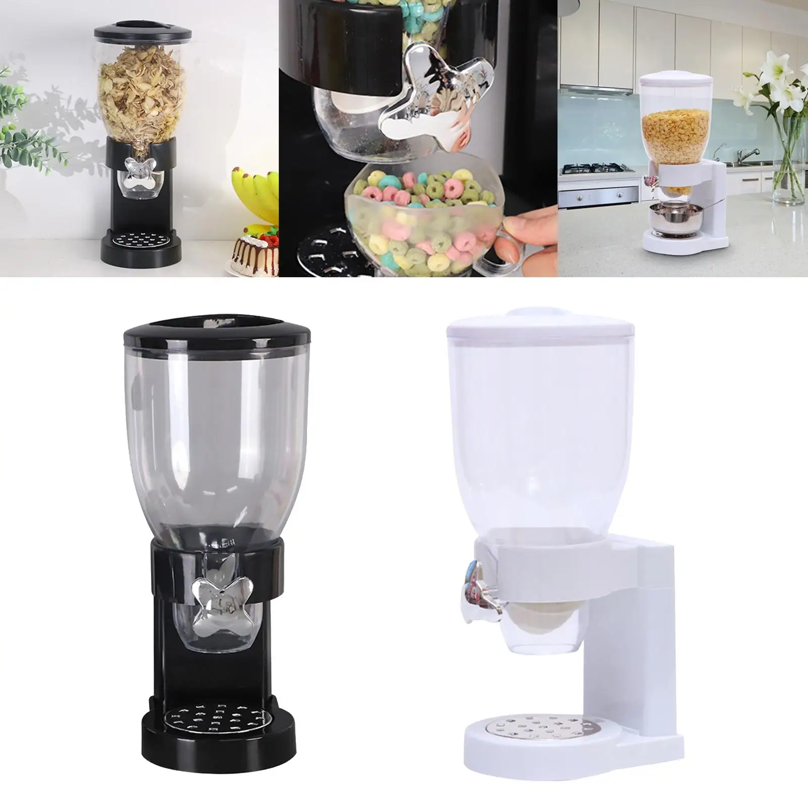 Cereal Dispenser Tight Storage Bottles Dry Food Dispenser Machine Food Dispensers for Office Breakroom Home Oatmeal Coffee Beans