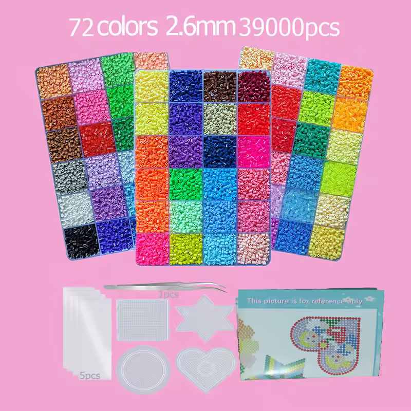 Hama Beads Box Embalagem Thermal mosaic Ferro Educação Beads, Ironing beads Fuse Beads Brinquedo DIY, 24 48 72 Cores 2.6MM 5MM - Image 27