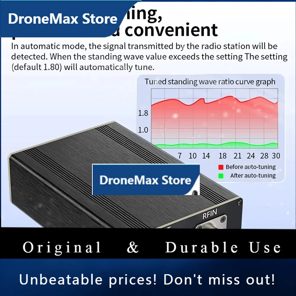 DroMaATU-100Pro Universal Antenna Tuner Automatic Tuning 0.96 Inch 0LED Display 120W With Housing