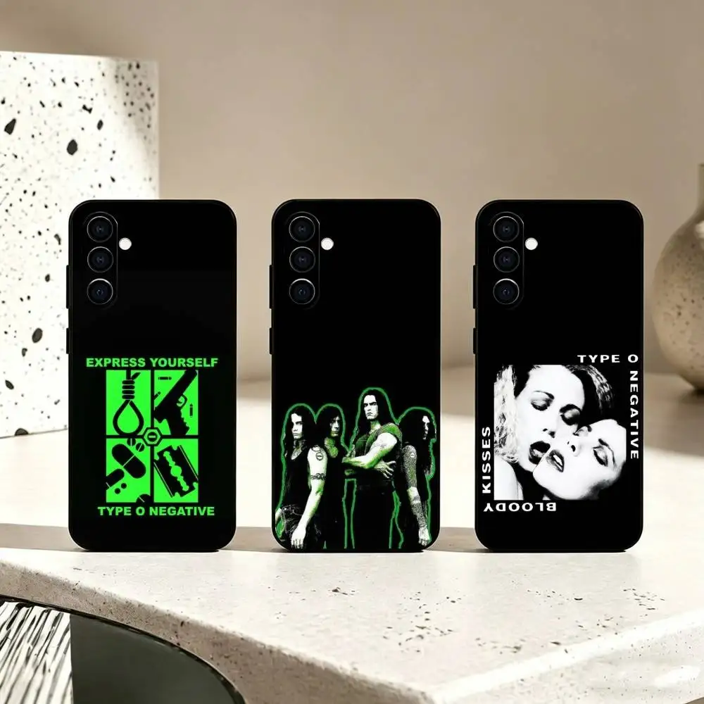 Rock Band T-Type O N-Negative Phone Case Black Silicone Soft For Samsung Galaxy A73,A72,A71,A70,A53,A52,A51