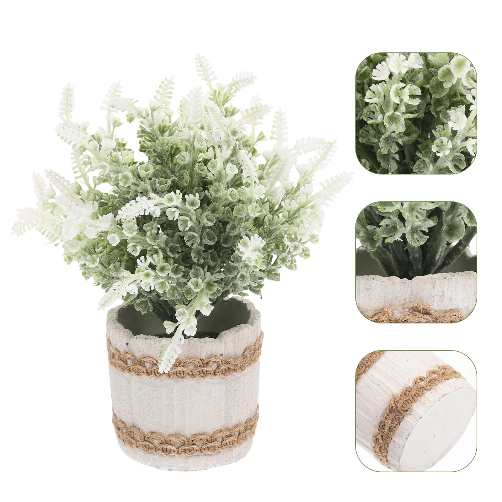 

Flowerpot Lavender Green Plants Mother Office Desk Decor Color Plastic Decorative Artificial