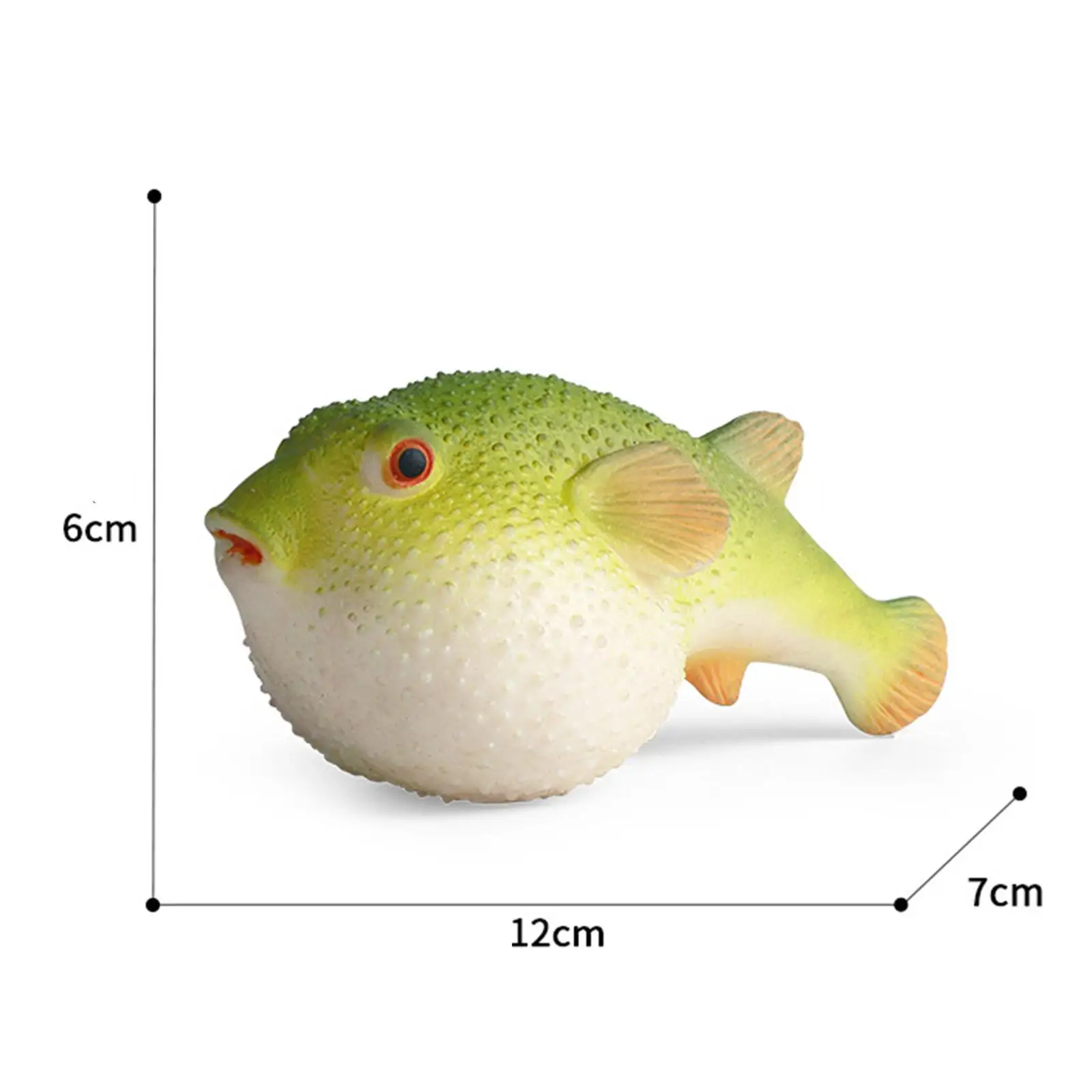 Realistic Sea Animal Pufferfish Figure Model Squeeze Sensory Toy