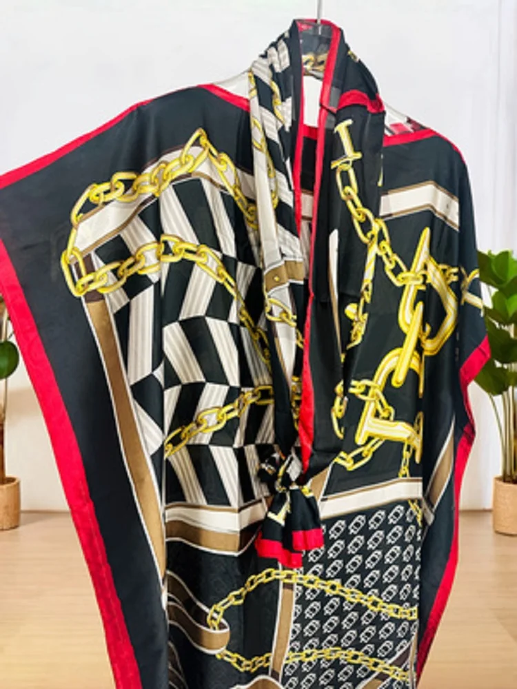 2026 New Style Fashion Oversize African Women Clothing Dubai Dashiki Abaya Free Size Print Design With Scarf Loose Long Dress