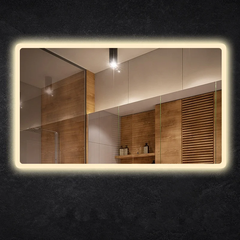 Modern Home Decor Smart LED Wi-Fi Mirror for Bathroom and Salon Frameless Fitness Light Mirrors IP44 Illuminated