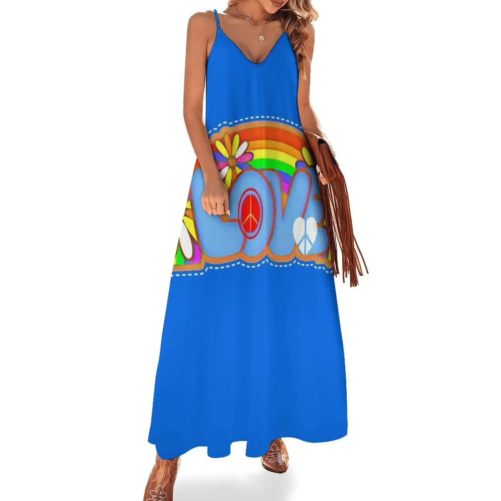 

Love Retro Peace Sign Hippy Art Sleeveless Dress ladies dresses for special occasion dresses summer woman 2024 Dresses Dress