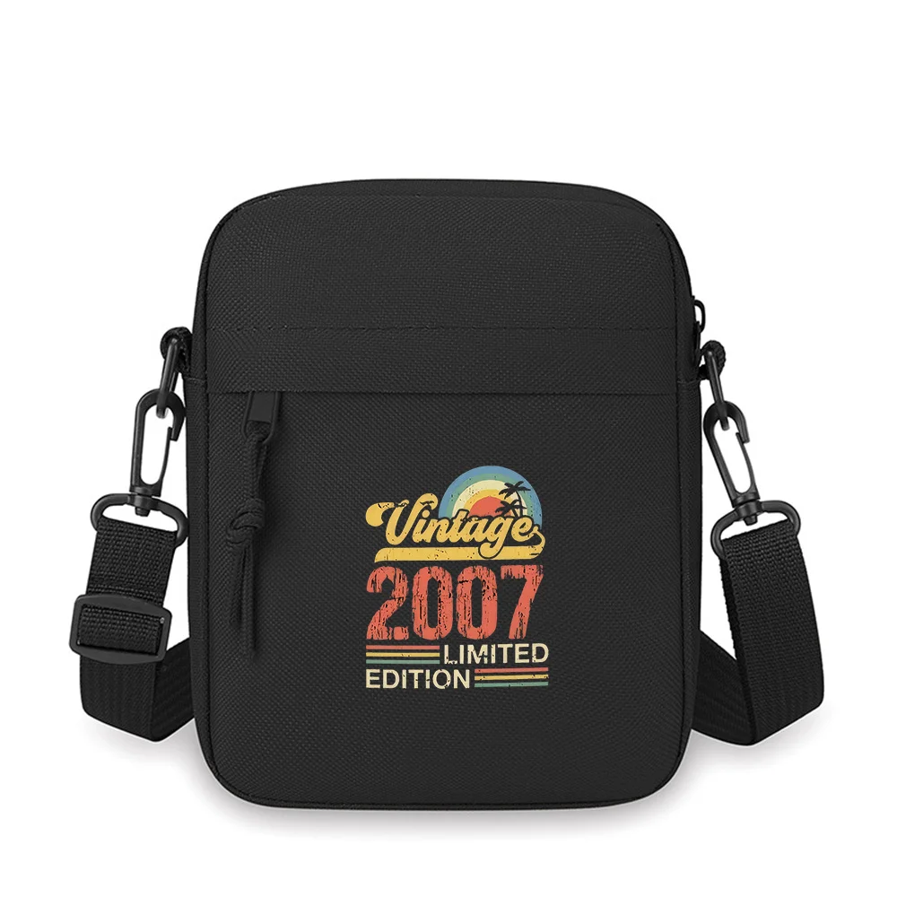 Vintage 2007,limited edition beach palm Men Crossbody Bag Single Shoulder Women Cartoon Anime Film Printing Design Unisex