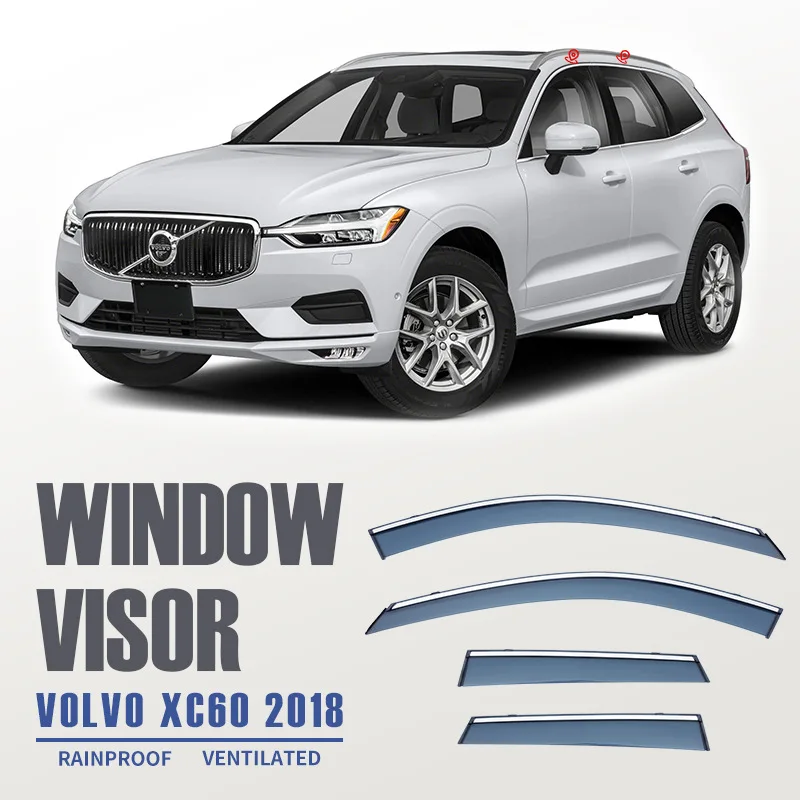 

For VOLVO XC60 Window visor Window visor Weather Shield Side Window Deflector Car windshield weather shield Car accessories