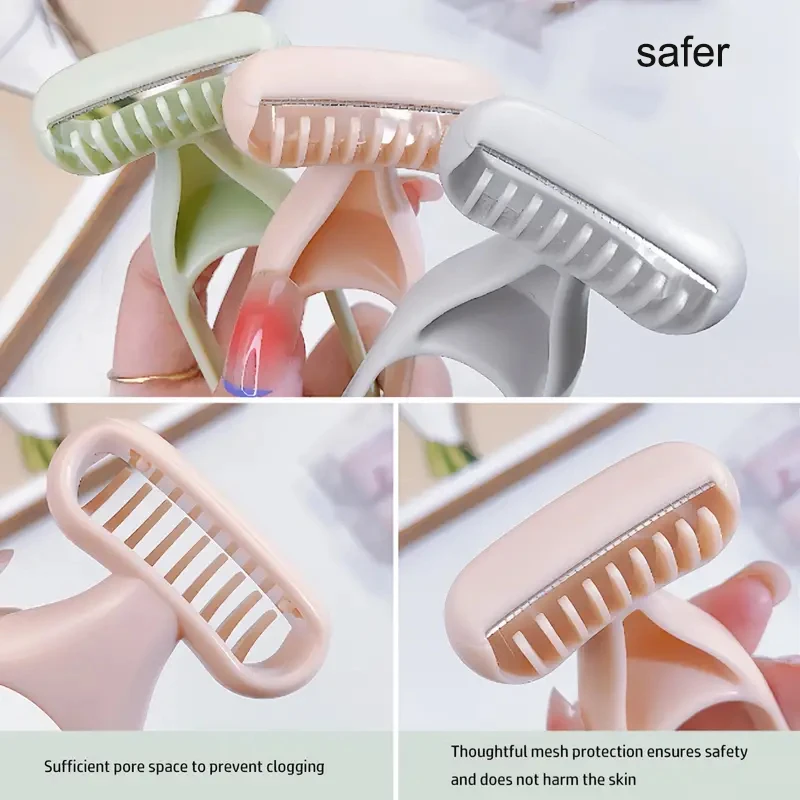 Depilador portátil indolor e sensação, lâmina de aço inoxidável, remoção física segura, ferramenta reutilizável de remoção de pelos