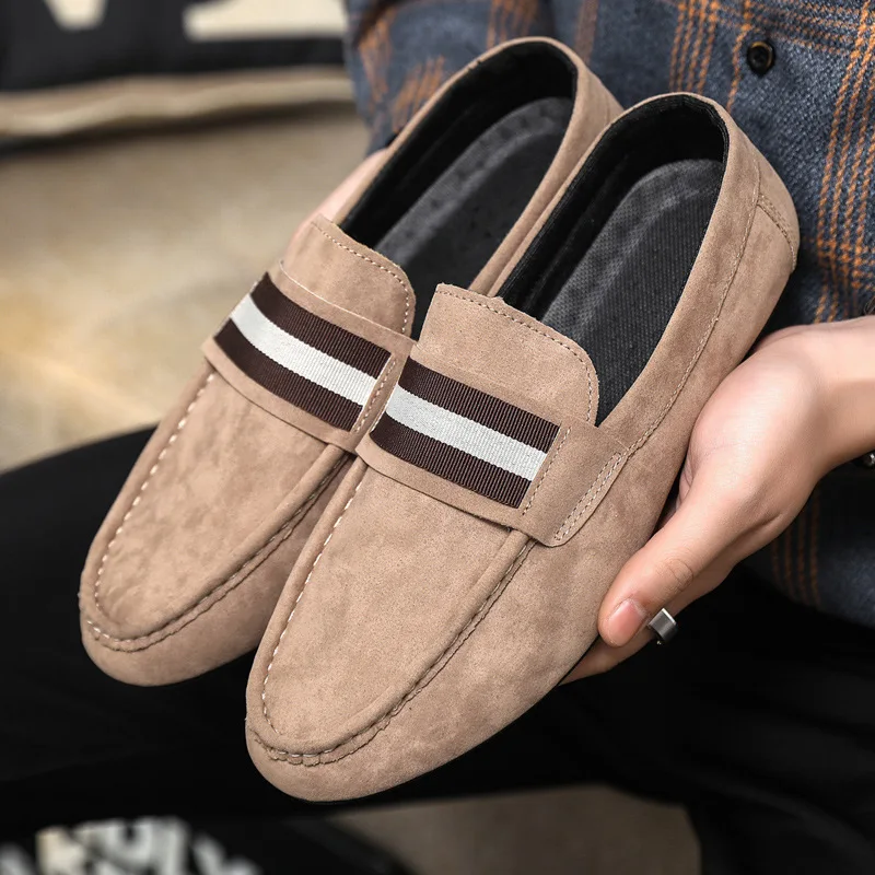 Spring And Summer Men's Shoes Casual Ventilate Breathe One Step Douban Versatile Cloth Comfortable Work Soft Sole Casual