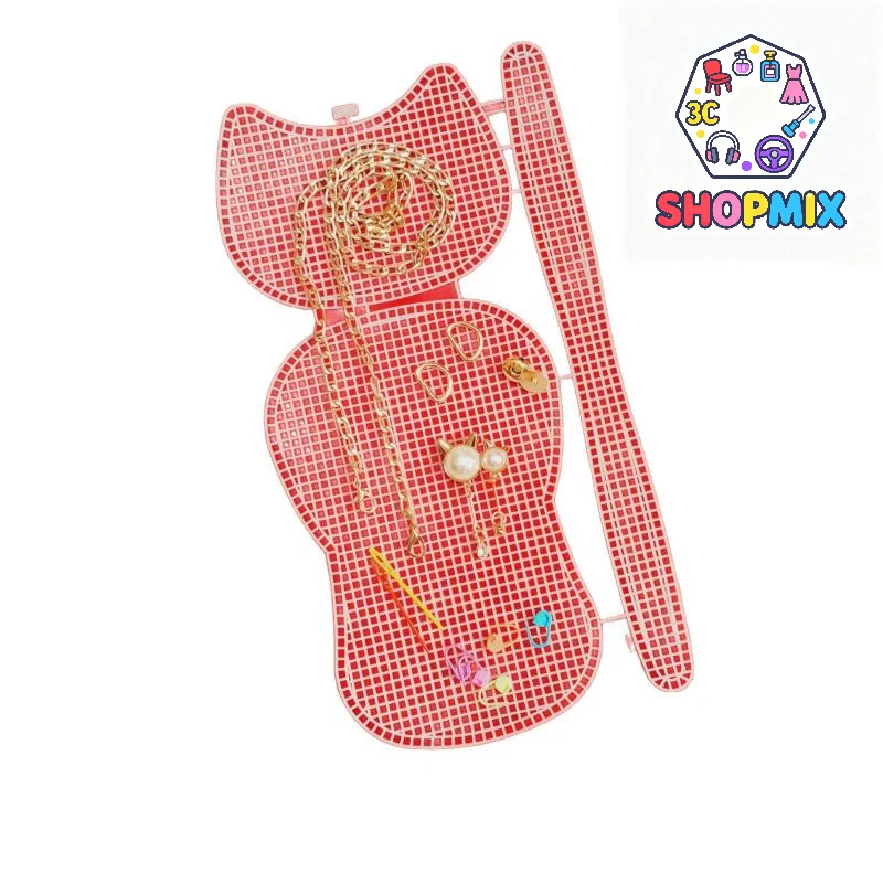

DIY Knitting Crochet Bags Kit Mesh Plastic Canvas Sheets Ribbon Set For DIY Craft Shoulder Bags Accessories Tool With Knitting