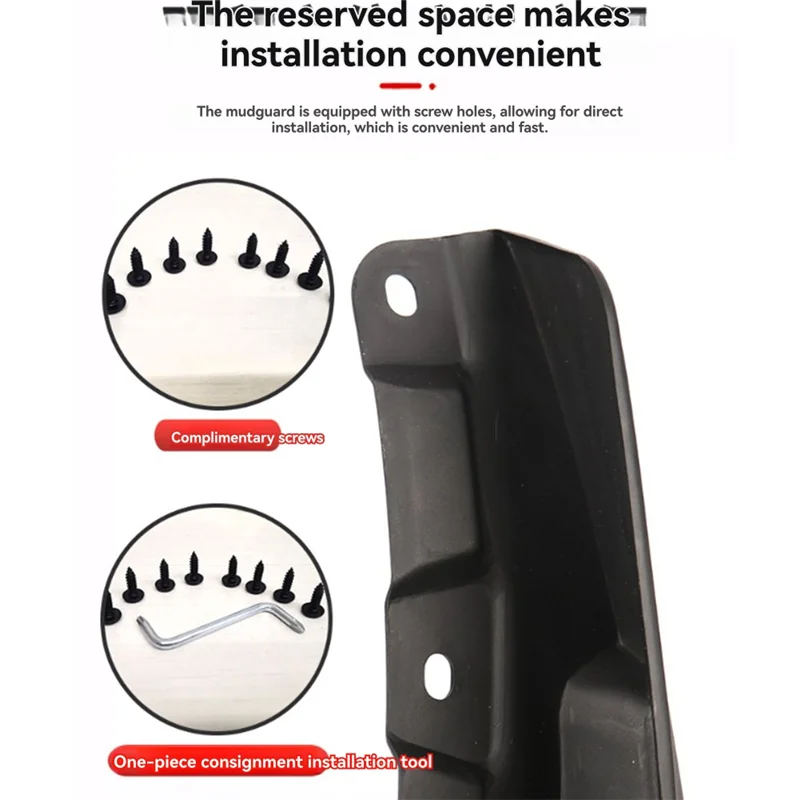 

AW-Car Mud Guard Set 4Pcs Splash Flaps Fender Protection Parts For Cadillac Escalade 2007-2020