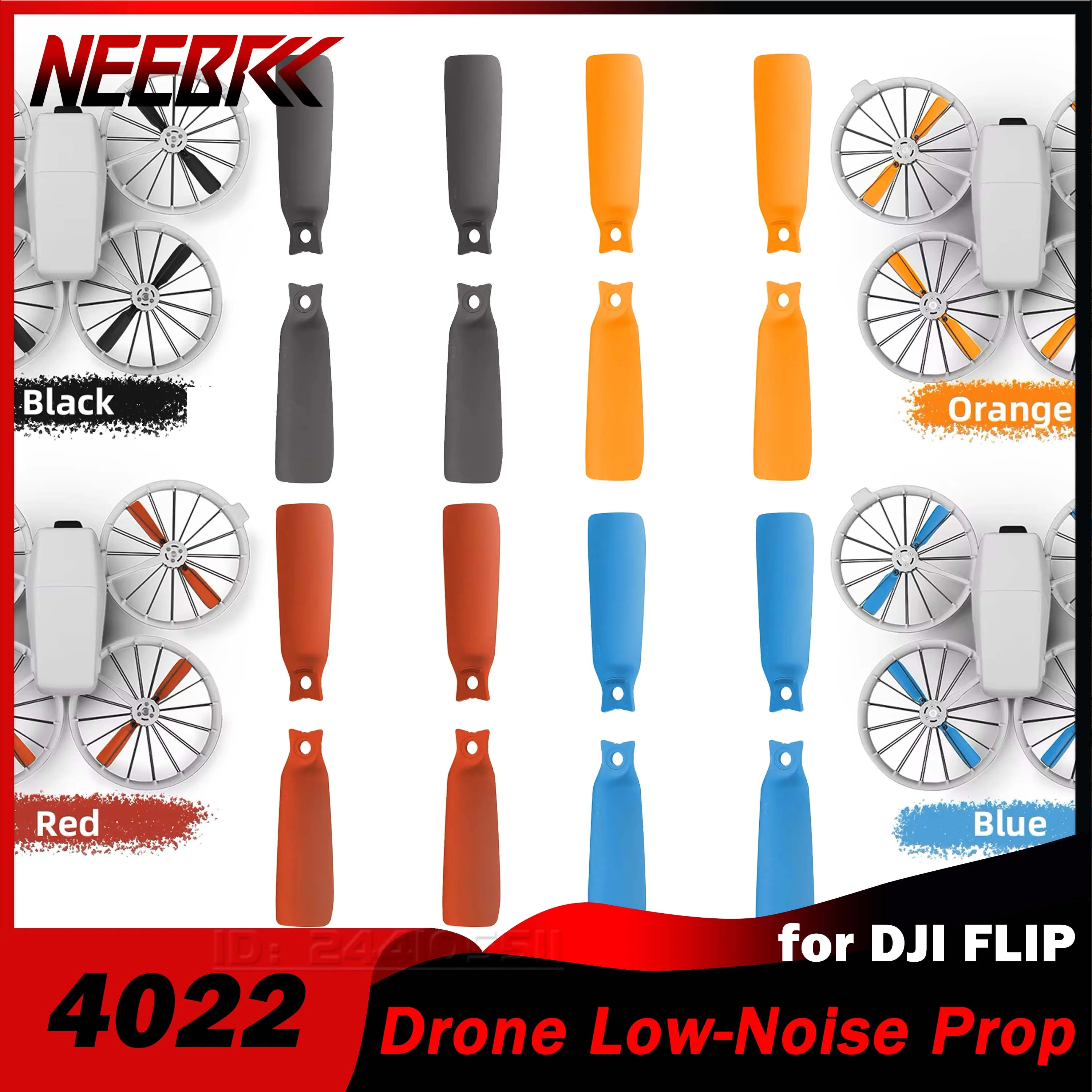 

4022 Drone CW/CCW Prop Low-Noise Blade Noise Reduction Propellers for DJI FLIP RC FPV Racing Quadcopter Replacement Accessories