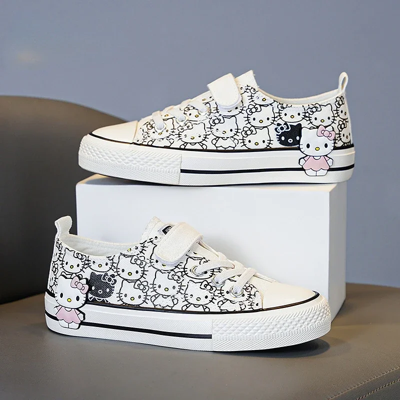 2022 Hello Kitty damskie tenisówki Kawaii letnie trampki buty deskorolkowe wulkanizowane buty sportowe moda młodzieżowa obuwie